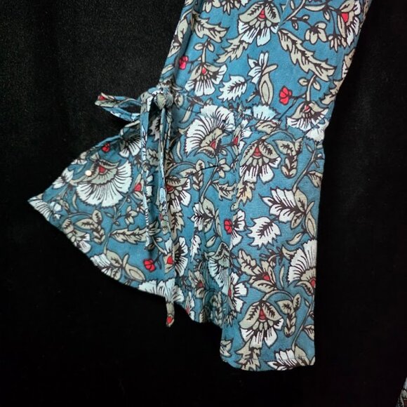 NWT Band of The Free Jewel Teal Floral Wrap Maxi Dress M - Picture 6 of 15